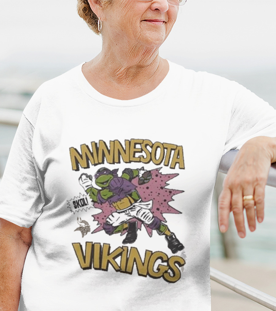 Tmnt Donatello Minnesota Vikings Crossover T-Shirt