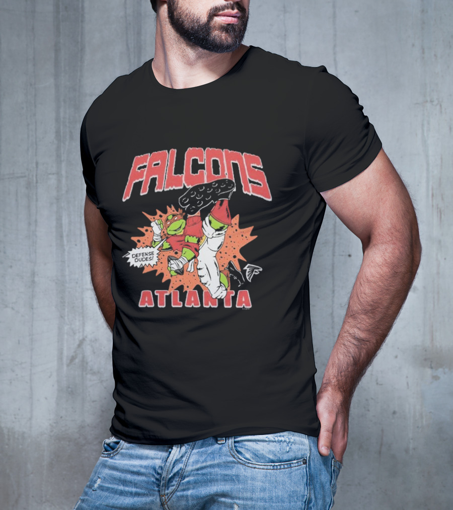 Tmnt Raphael Defense Dudes Falcons Atlanta T-Shirt