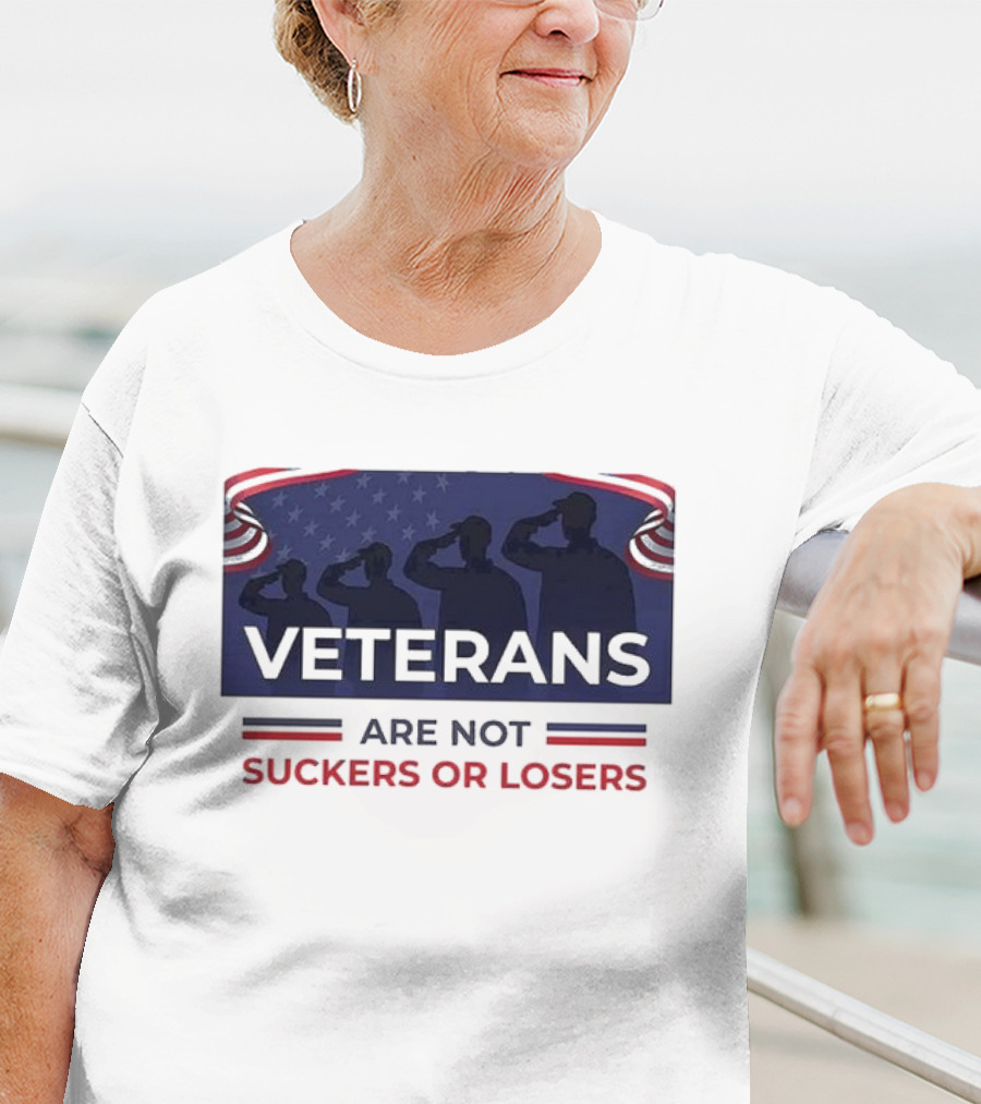 Veterans Are Not Suckers Or Losers Salute Silhouette T-Shirt