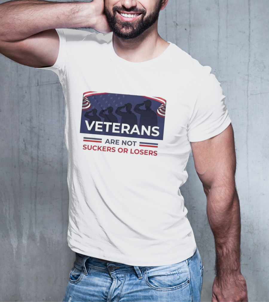 Veterans Are Not Suckers Or Losers Salute Silhouette T-Shirt