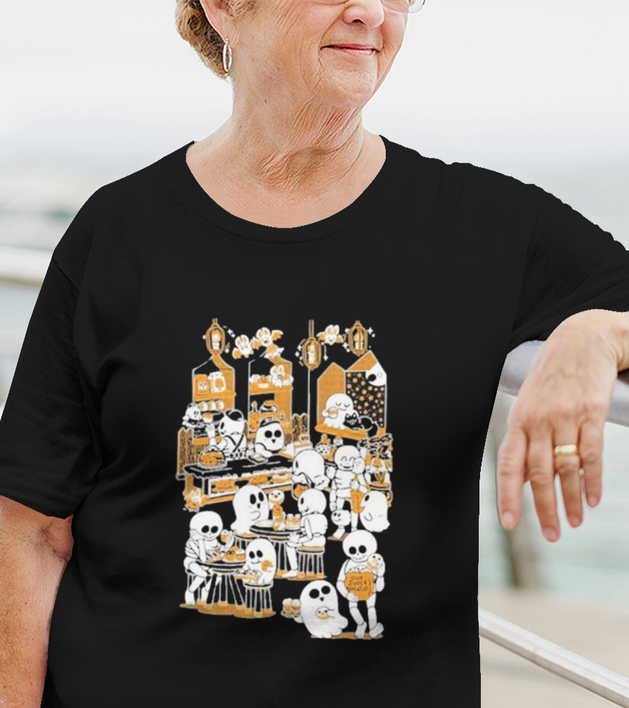 Sarah Graley Our Super Adventure Spooky Bakery Scene With Ghosts T-Shirt