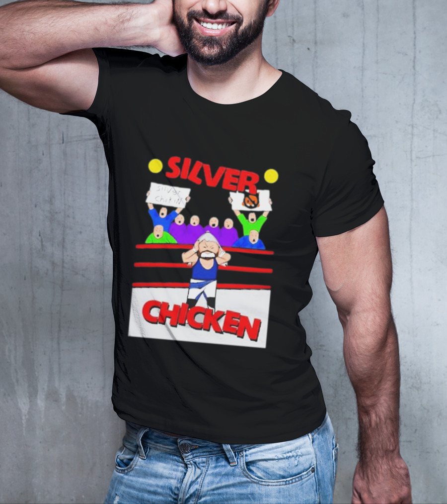 Silver Fox Ringside Champion Silver Chicken Fans T-Shirt