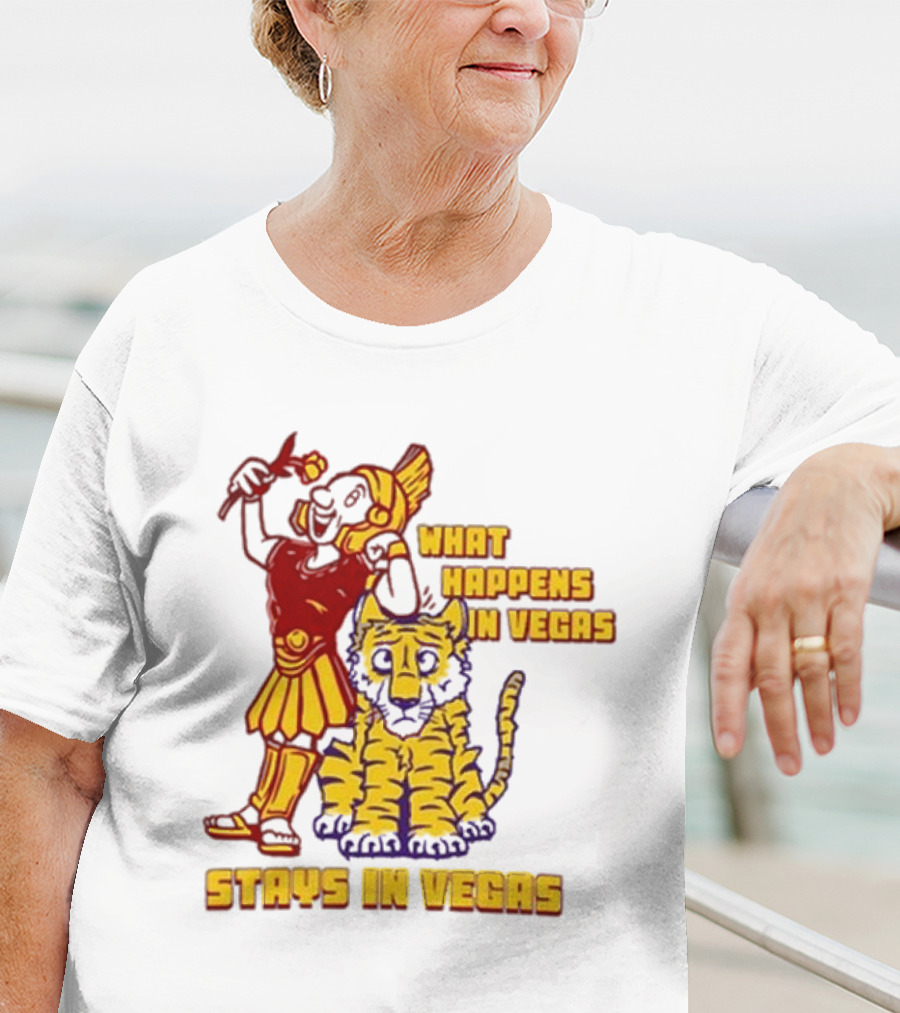 What Happens In Vegas Stays In Vegas Roman Gladiator Tiger T-Shirt