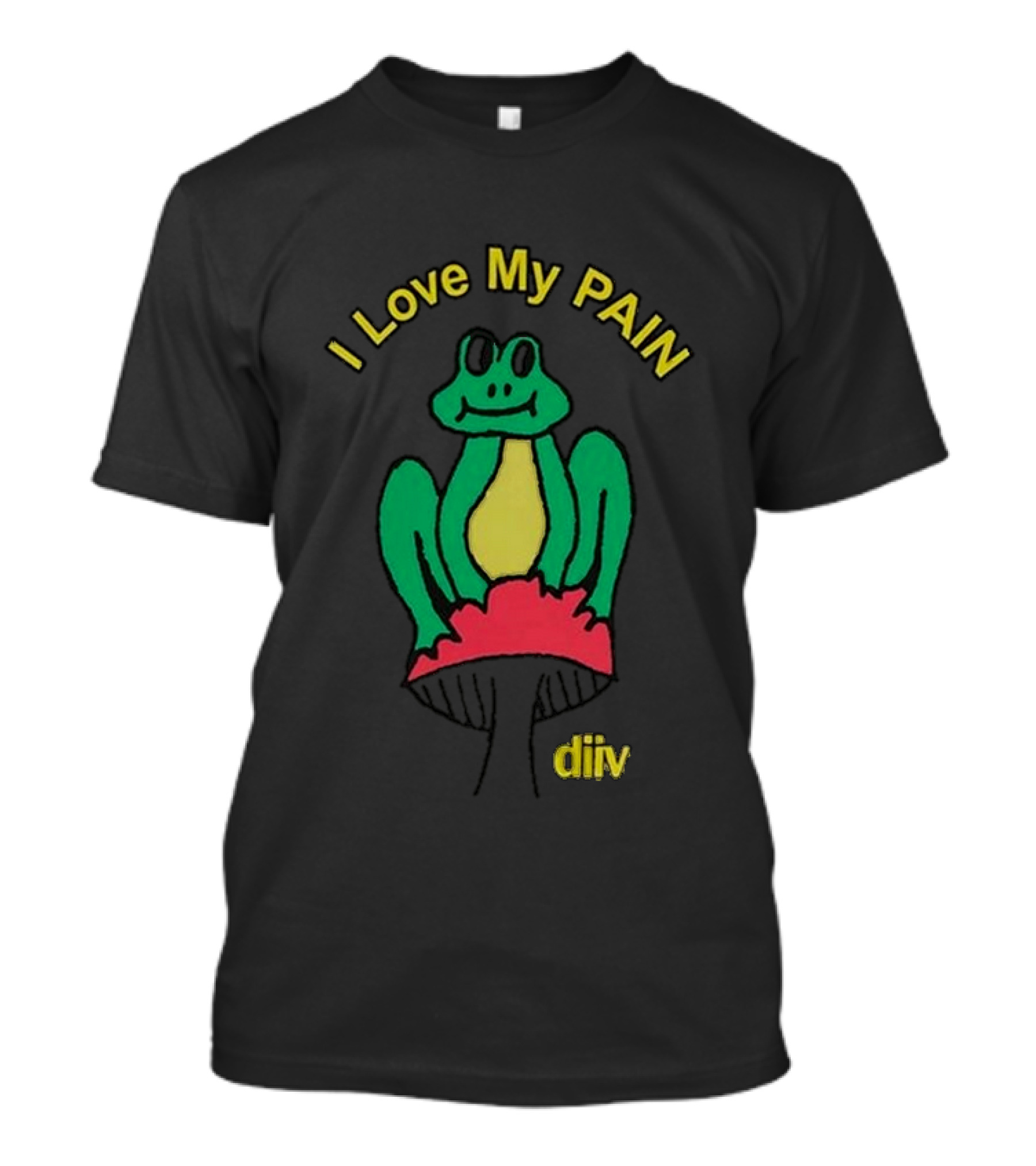 I Love My Pain DIIV Frog On Mushroom T-Shirt