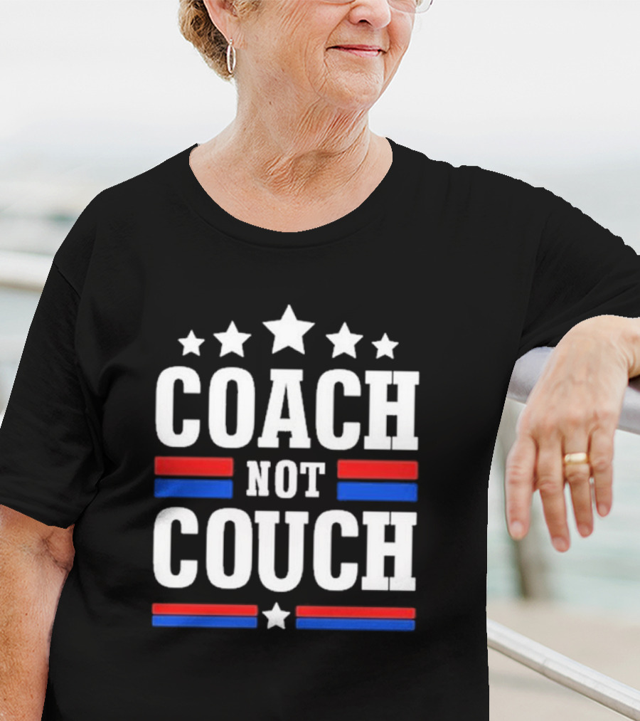 Elissa Neeb Coach Not Couch Stars Stripes Patriotic T-Shirt