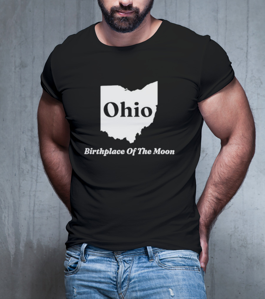 Ohio Birthplace Of The Moon State Map T-Shirt
