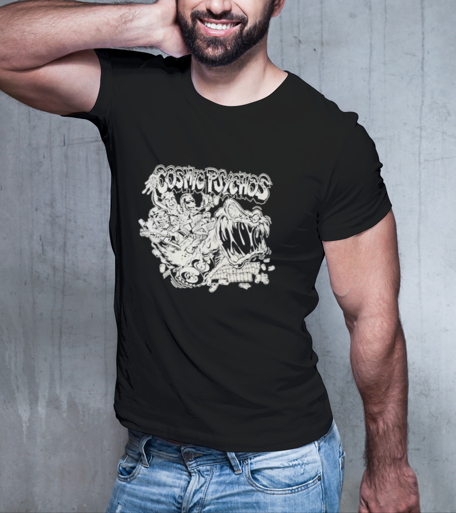Cosmic Psychos Band Vintage Style Graphic Monsters Music T-Shirt