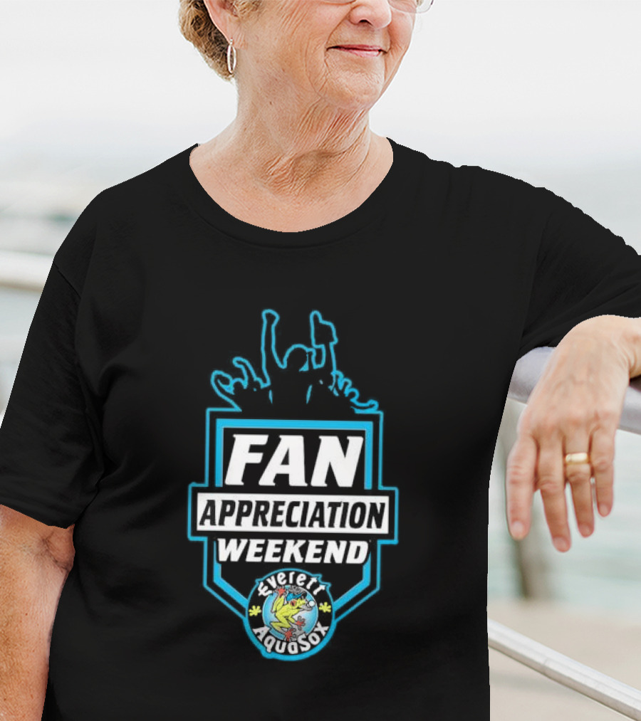 Fan Appreciation Weekend Everett AquaSox Baseball Event Celebration T-Shirt