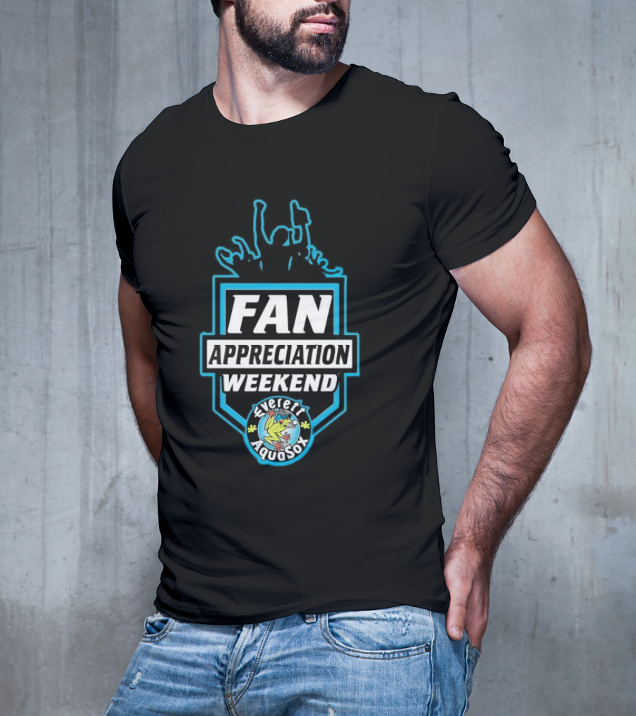 Fan Appreciation Weekend Everett AquaSox Baseball Event Celebration T-Shirt