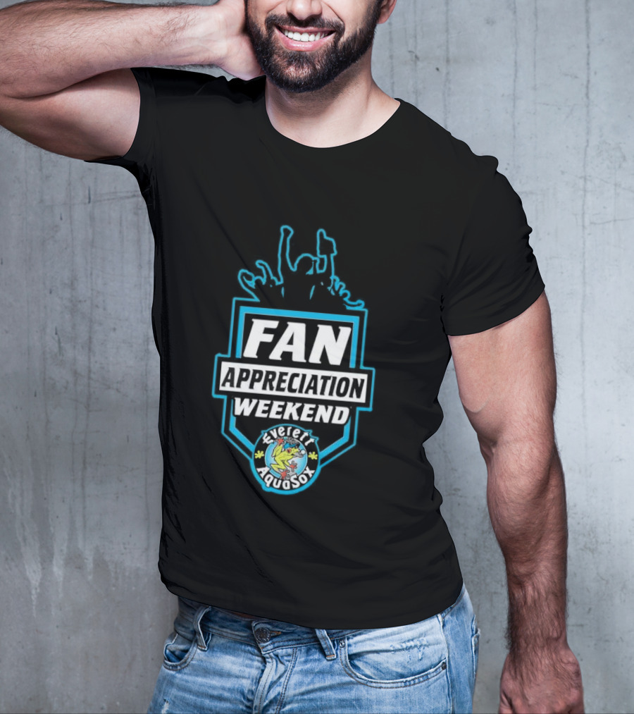 Fan Appreciation Weekend Everett AquaSox Baseball Event Celebration T-Shirt