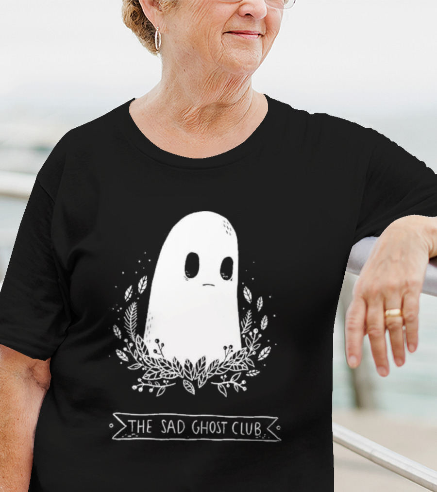The Sad Ghost Club First Ever Ghost Surrounded By Floral Elements T-Shirt