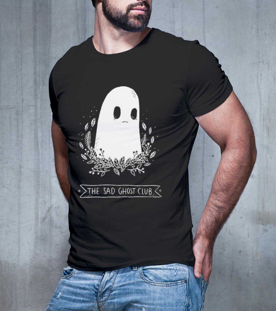 The Sad Ghost Club First Ever Ghost Surrounded By Floral Elements T-Shirt