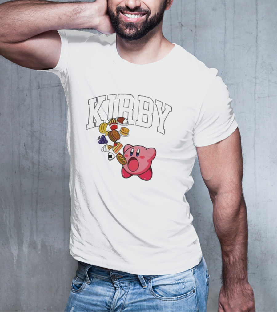 Kirby Eating Burgers And Food Explosion T-Shirt