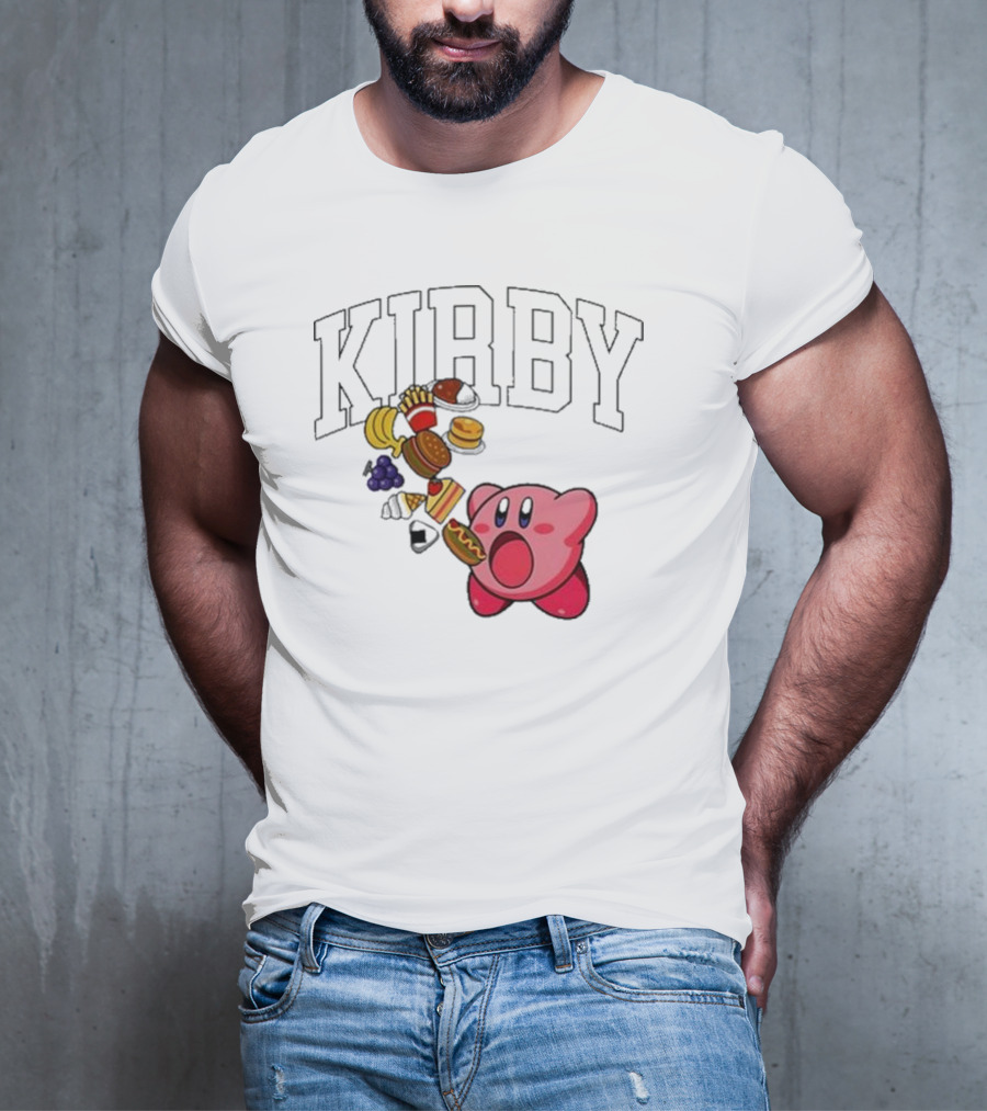 Kirby Eating Burgers And Food Explosion T-Shirt