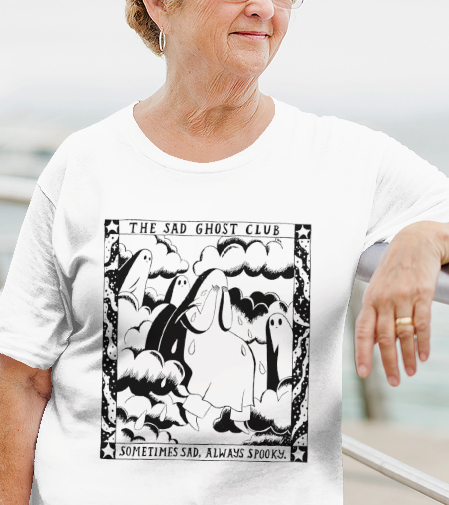 The Sad Ghost Club Clouds Sometimes Sad Always Spooky T-Shirt