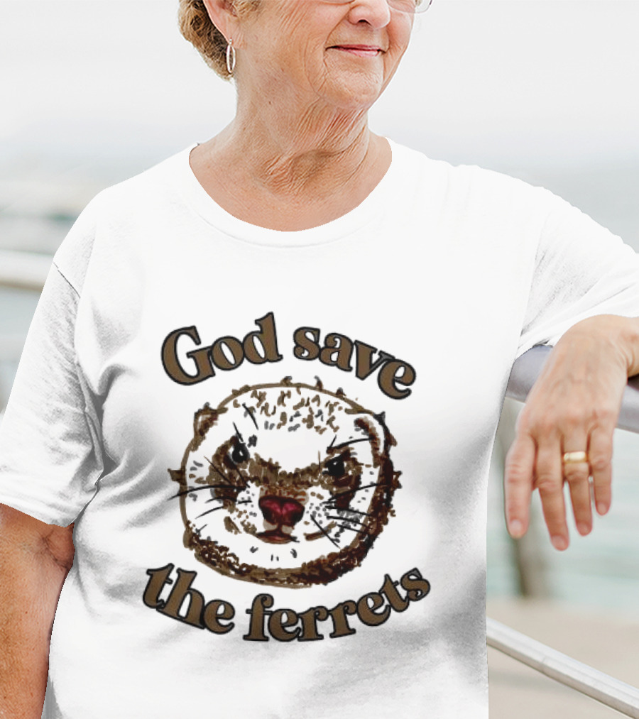 God Save The Ferrets Ferret Face T-Shirt