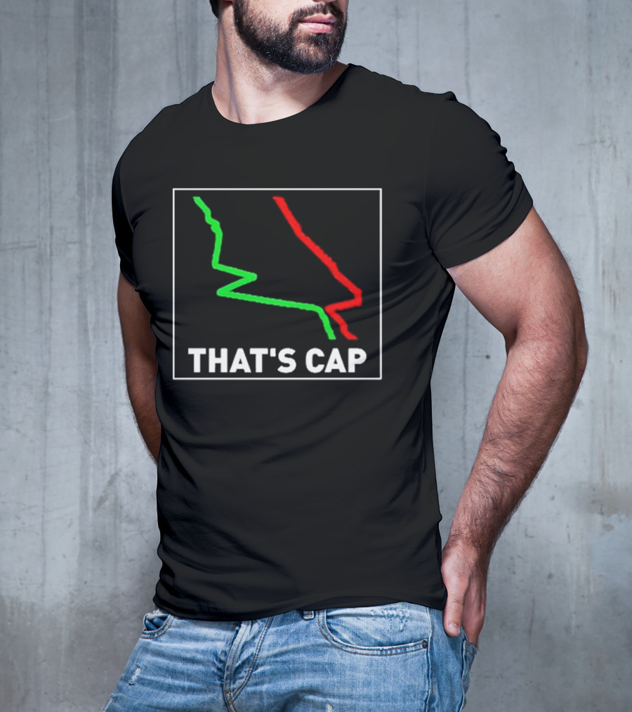 James Pettus That's Cap Red And Green Zigzag Lines T-Shirt