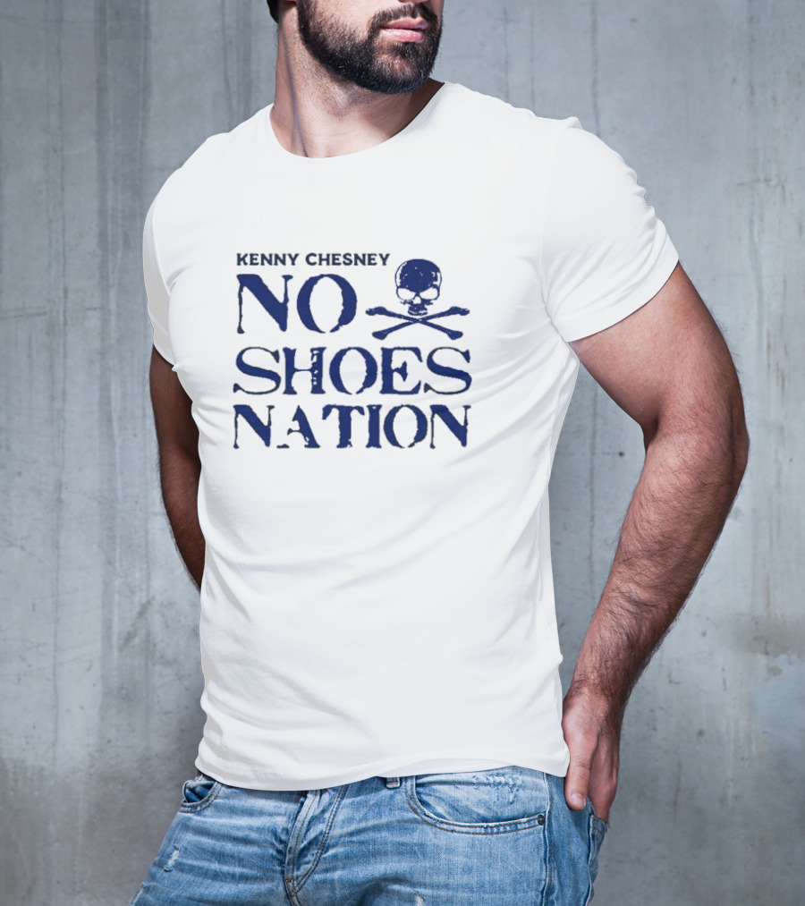 Kenny Chesney No Shoes Nation Skull Aqua T-Shirt