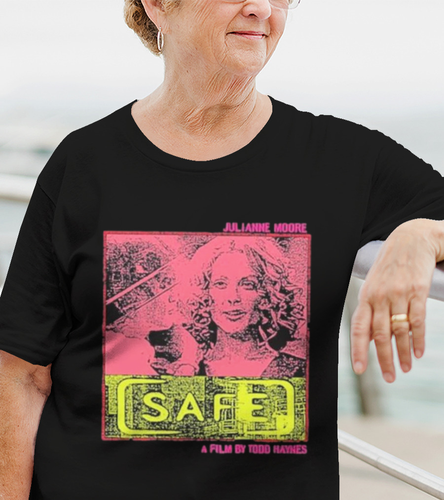 Julianne Moore Safe A Film By Todd Haynes Vintage Pink And Yellow Movie T-Shirt