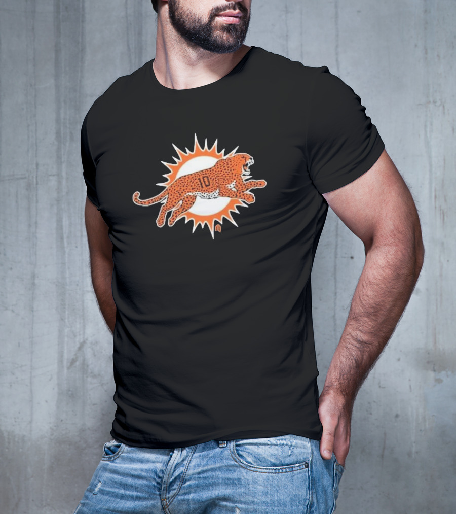 Miami Cheetah Leap Sunburst 10 T-Shirt