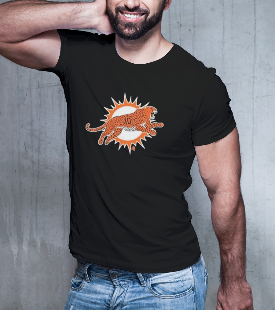 Miami Cheetah Leap Sunburst 10 T-Shirt