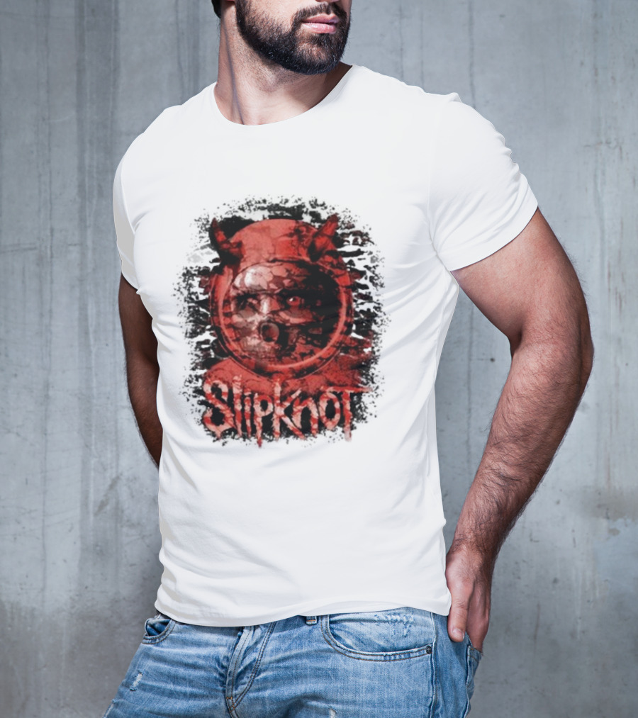 Slipknot Heller Air Capsule 001 Distorted Devil Mask T-Shirt