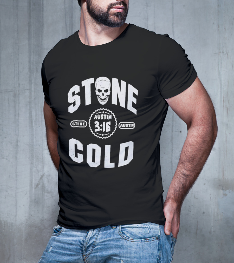 Stone Cold Steve Austin 3-16 Skull WWE Wrestling T-Shirt
