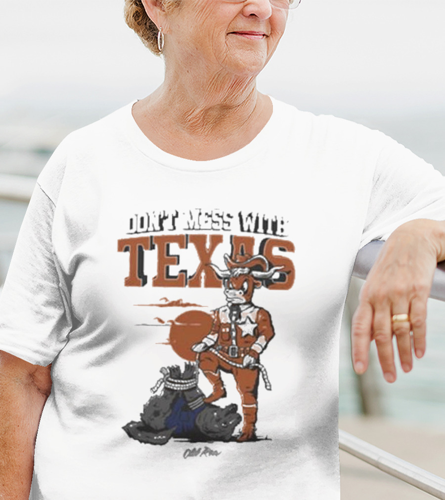 Don’t Mess With Texas Football Cowboy Stomping An Opponent T-Shirt