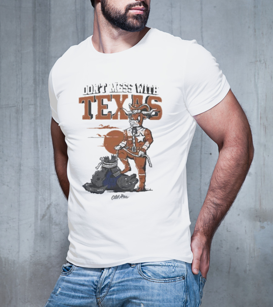 Don’t Mess With Texas Football Cowboy Stomping An Opponent T-Shirt