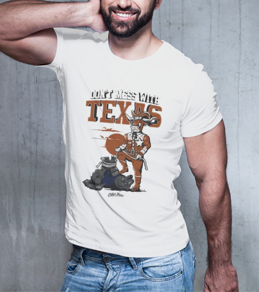 Don’t Mess With Texas Football Cowboy Stomping An Opponent T-Shirt