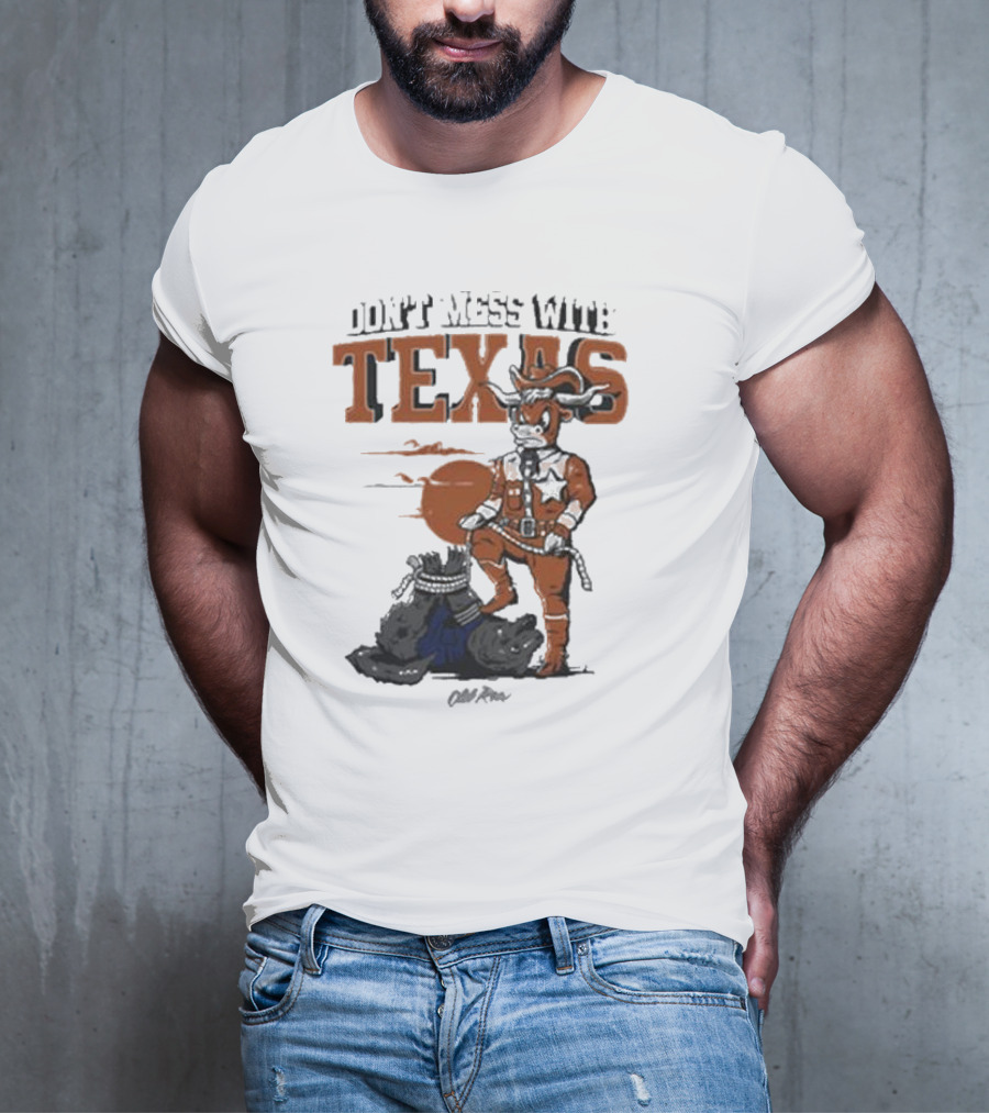 Don’t Mess With Texas Football Cowboy Stomping An Opponent T-Shirt