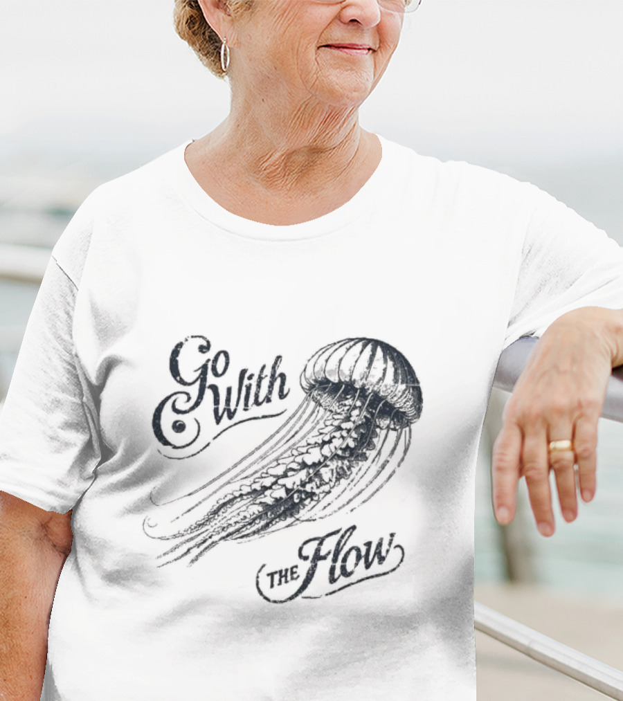 Go With The Flow Silent Pancake Jellyfish T-Shirt