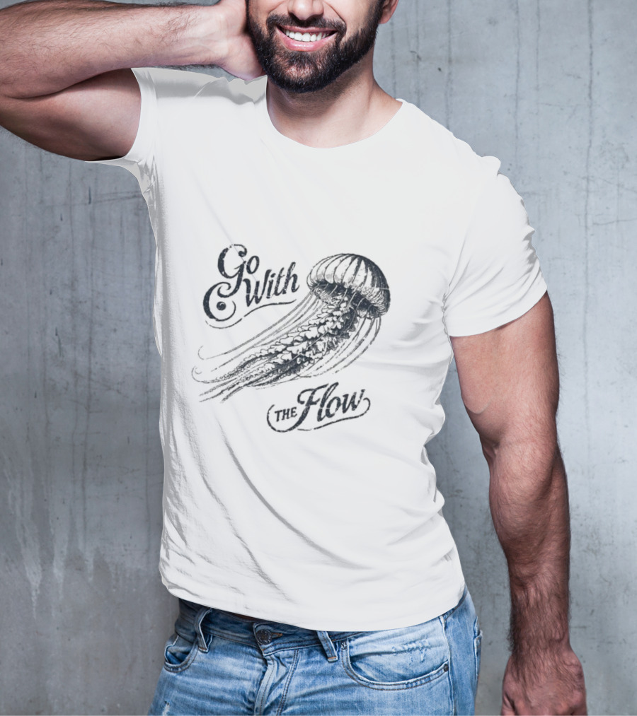 Go With The Flow Silent Pancake Jellyfish T-Shirt