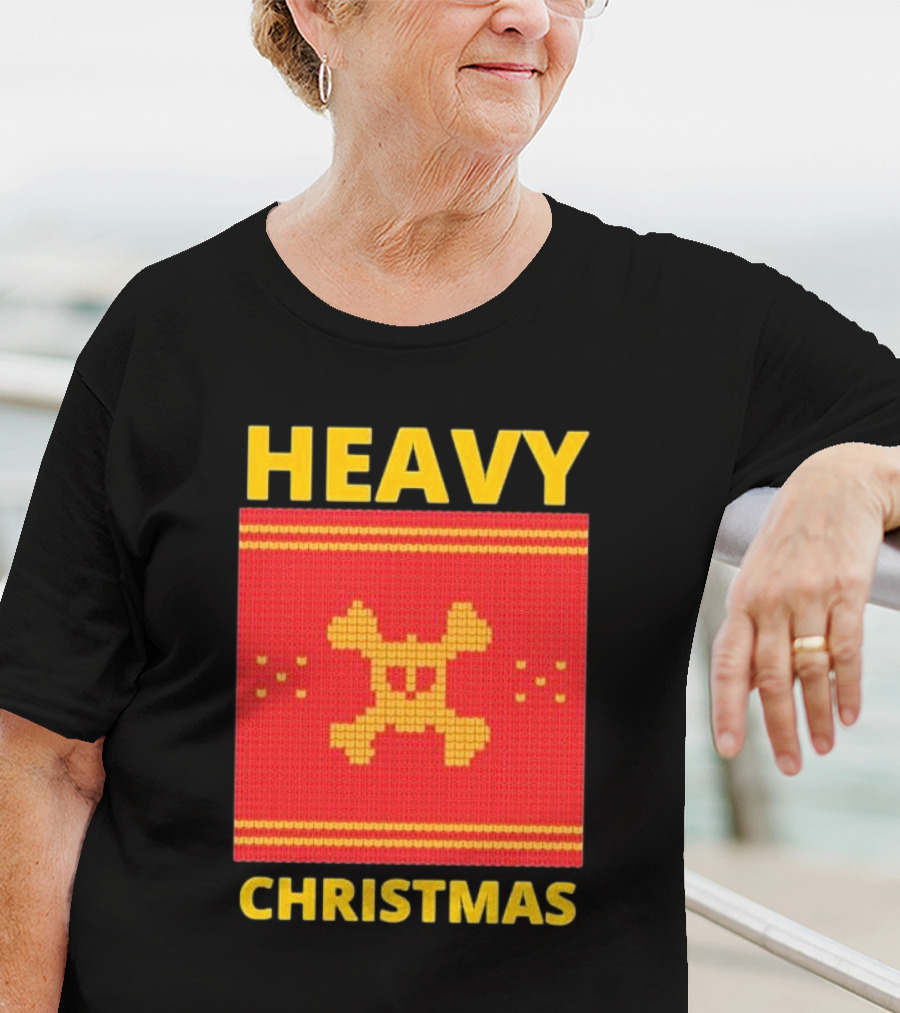 Heavy Metal Christmas Sweater Skull Design For Christmas Musical T-Shirt