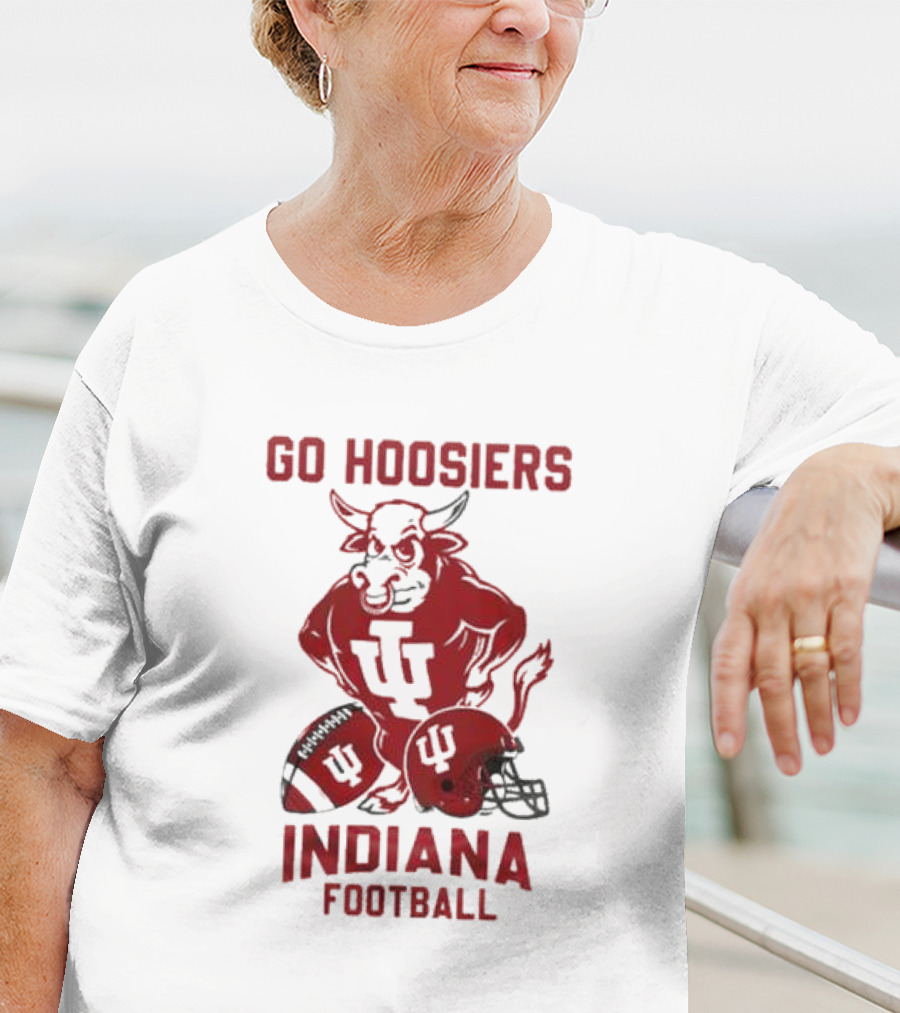 Go Hoosiers Indiana Football IU Bull And Helmet T-Shirt
