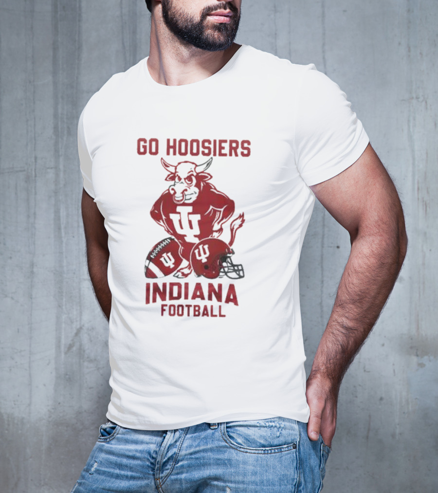 Go Hoosiers Indiana Football IU Bull And Helmet T-Shirt