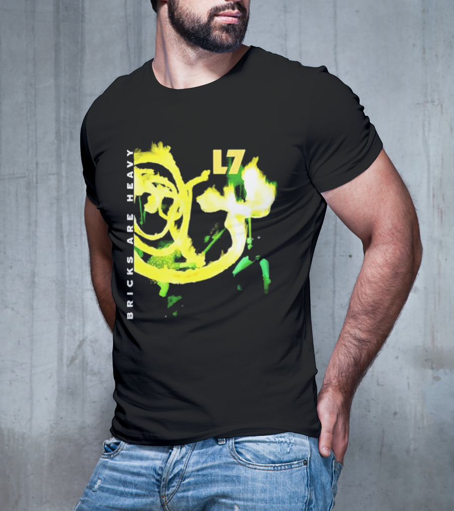 L7 Bricks Are Heavy Album Neon Graffiti T-Shirt