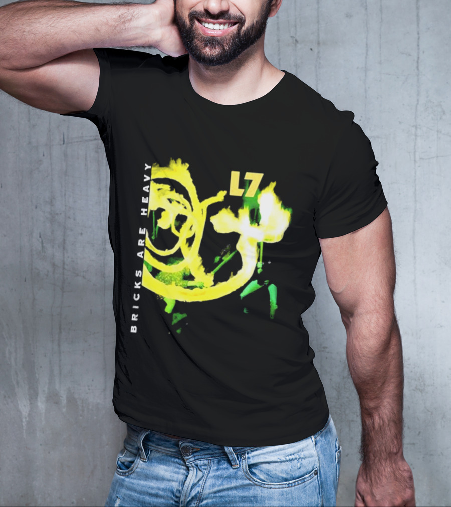 L7 Bricks Are Heavy Album Neon Graffiti T-Shirt