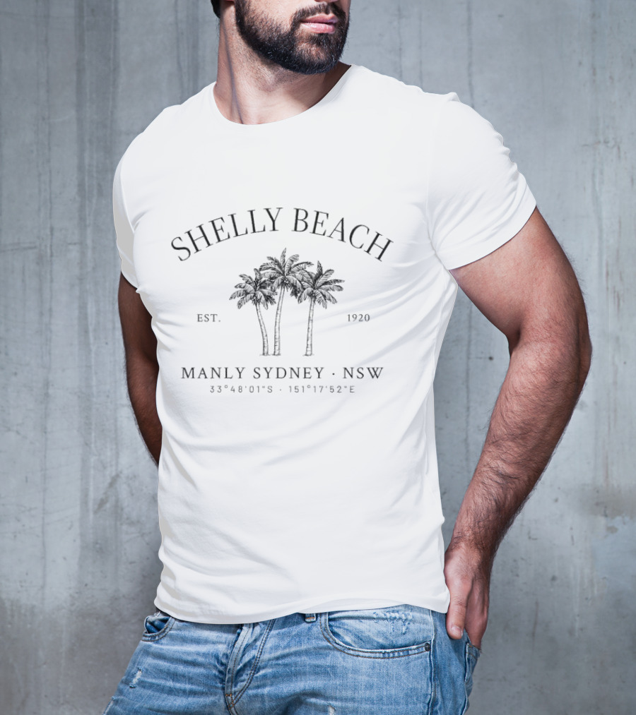 Shelly Beach Manly Sydney NSW Est 1920 Coordinates 33°48'01S 151°17'52E T-Shirt