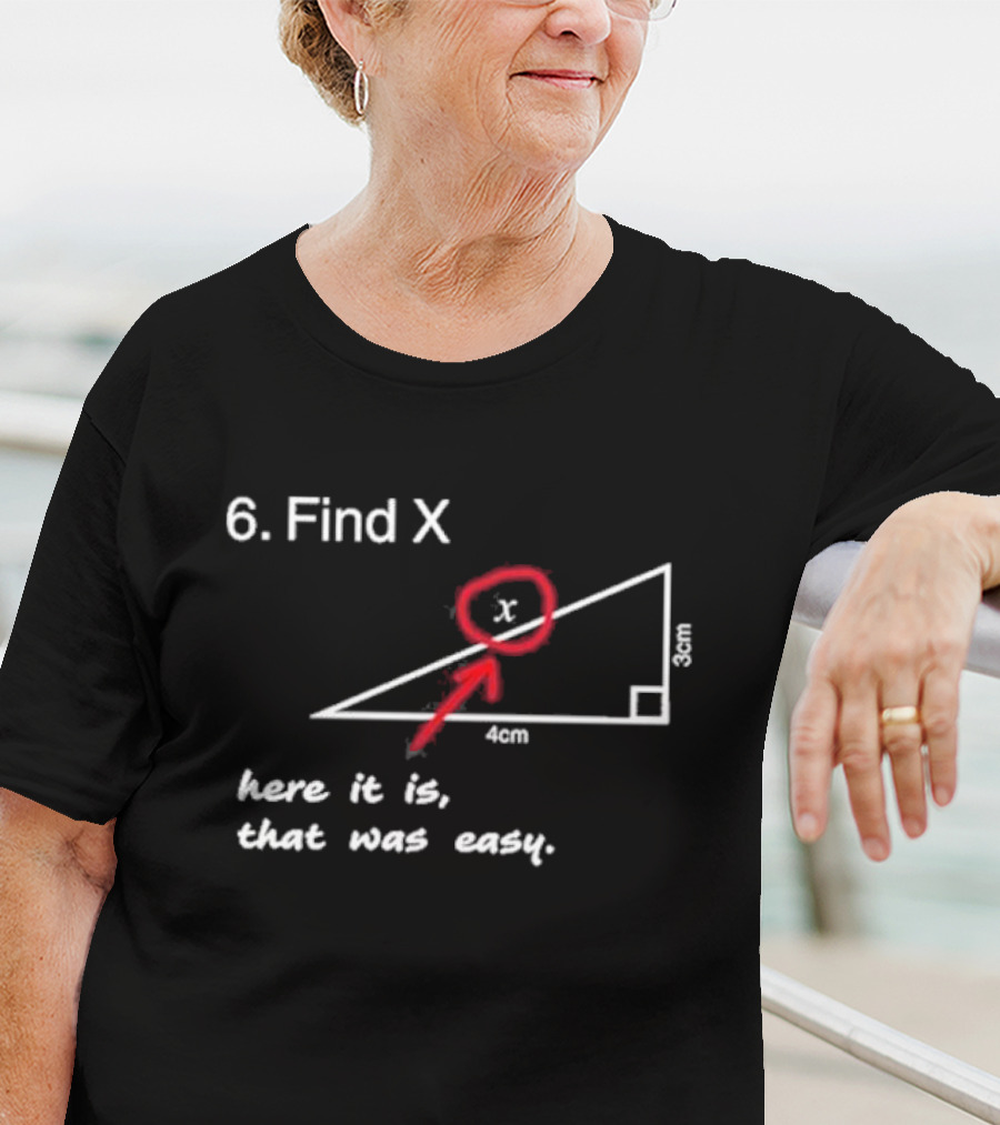 Slushy Noobz Math Joke Find X Here It Is That Was Easy T-Shirt