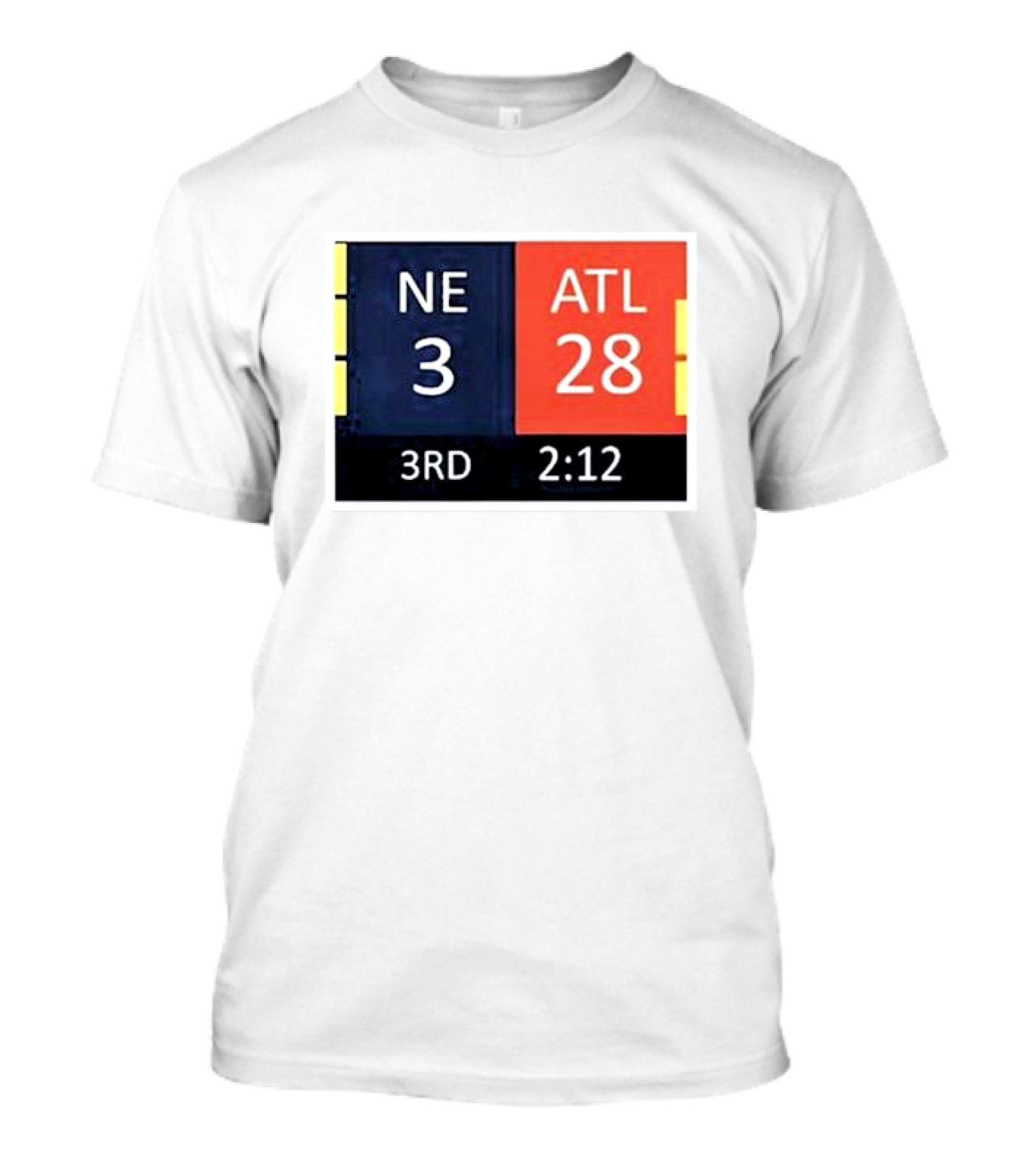Cowboys Fan Wearing NE 3 ATL 28 3RD 2:12 T-Shirt