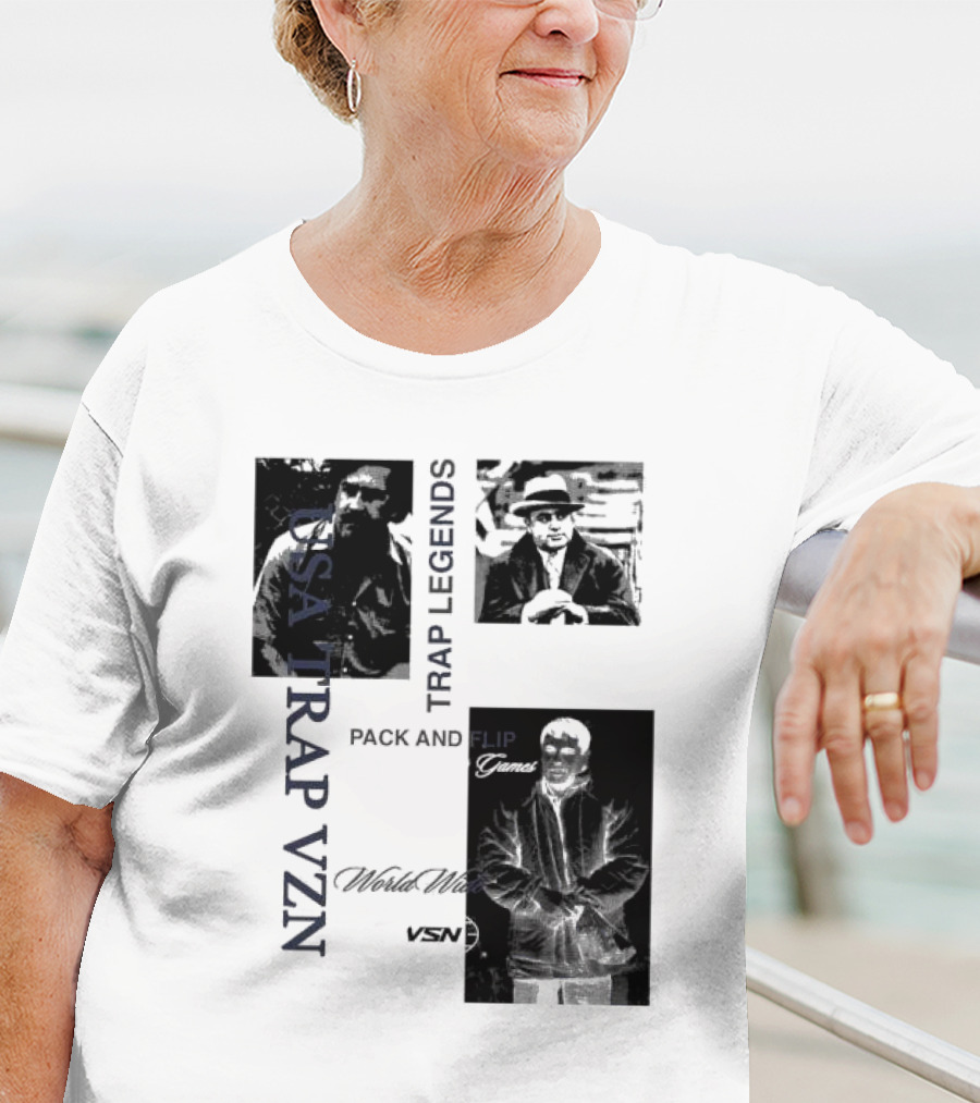 USA Trap VZN Trap Legends Pack And Flip Games World Wide VSN T-Shirt