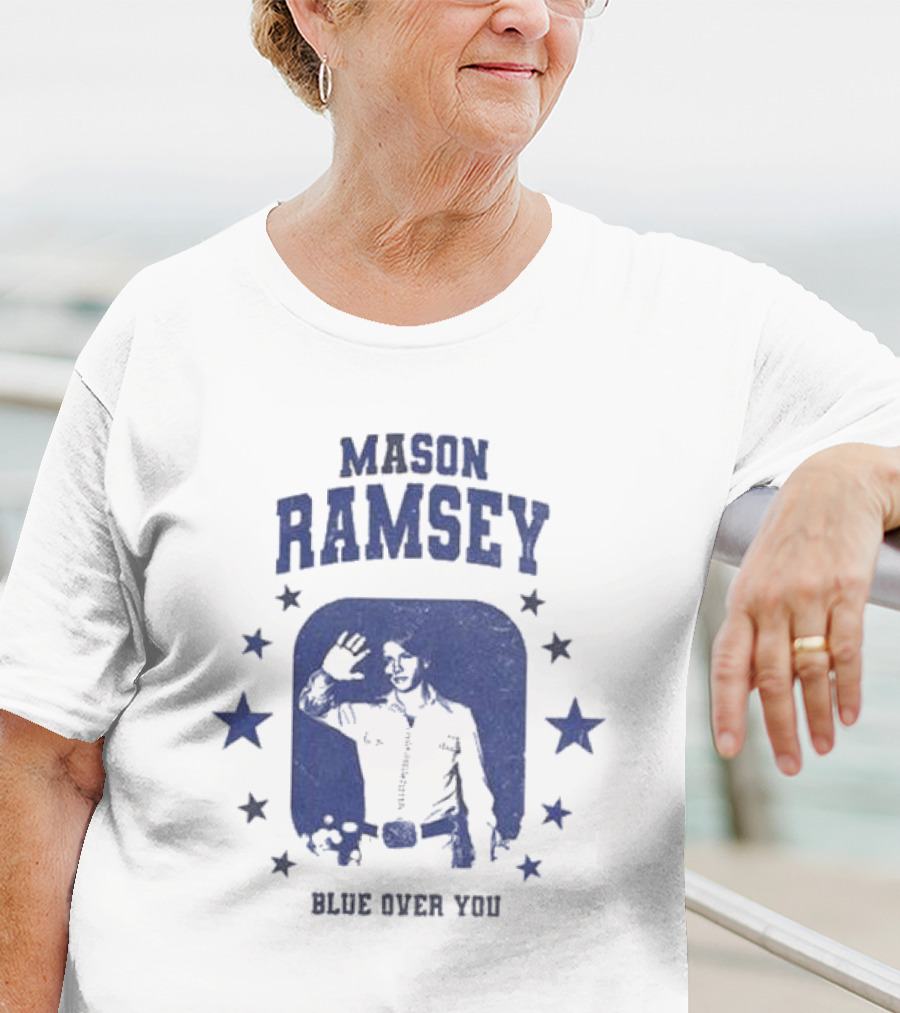 Mason Ramsey Blue Over You Stars Retro Cowboy T-Shirt
