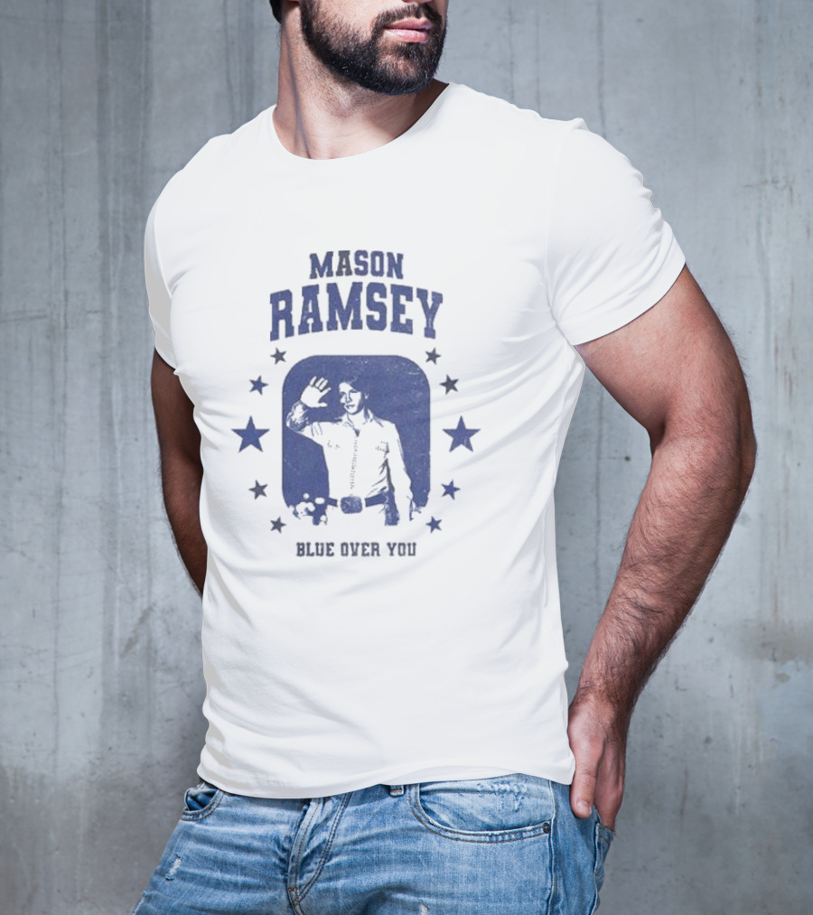 Mason Ramsey Blue Over You Stars Retro Cowboy T-Shirt