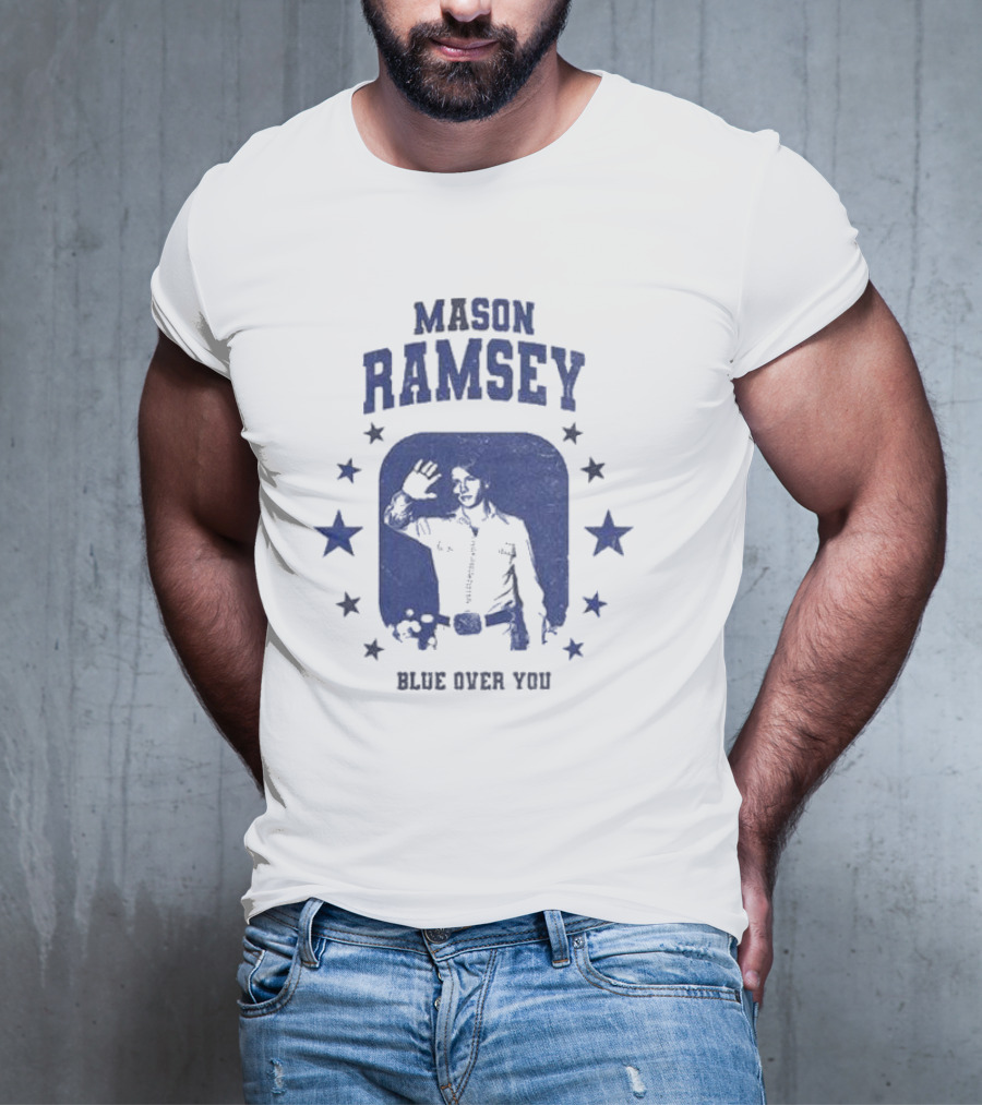 Mason Ramsey Blue Over You Stars Retro Cowboy T-Shirt