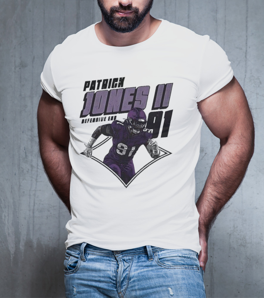 Patrick Jones II Minnesota Defensive End 91 T-Shirt