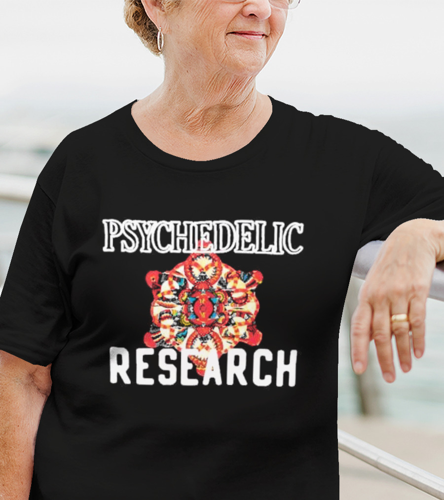 PSYCHEDELIC RESEARCH Colorful Mandala T-Shirt