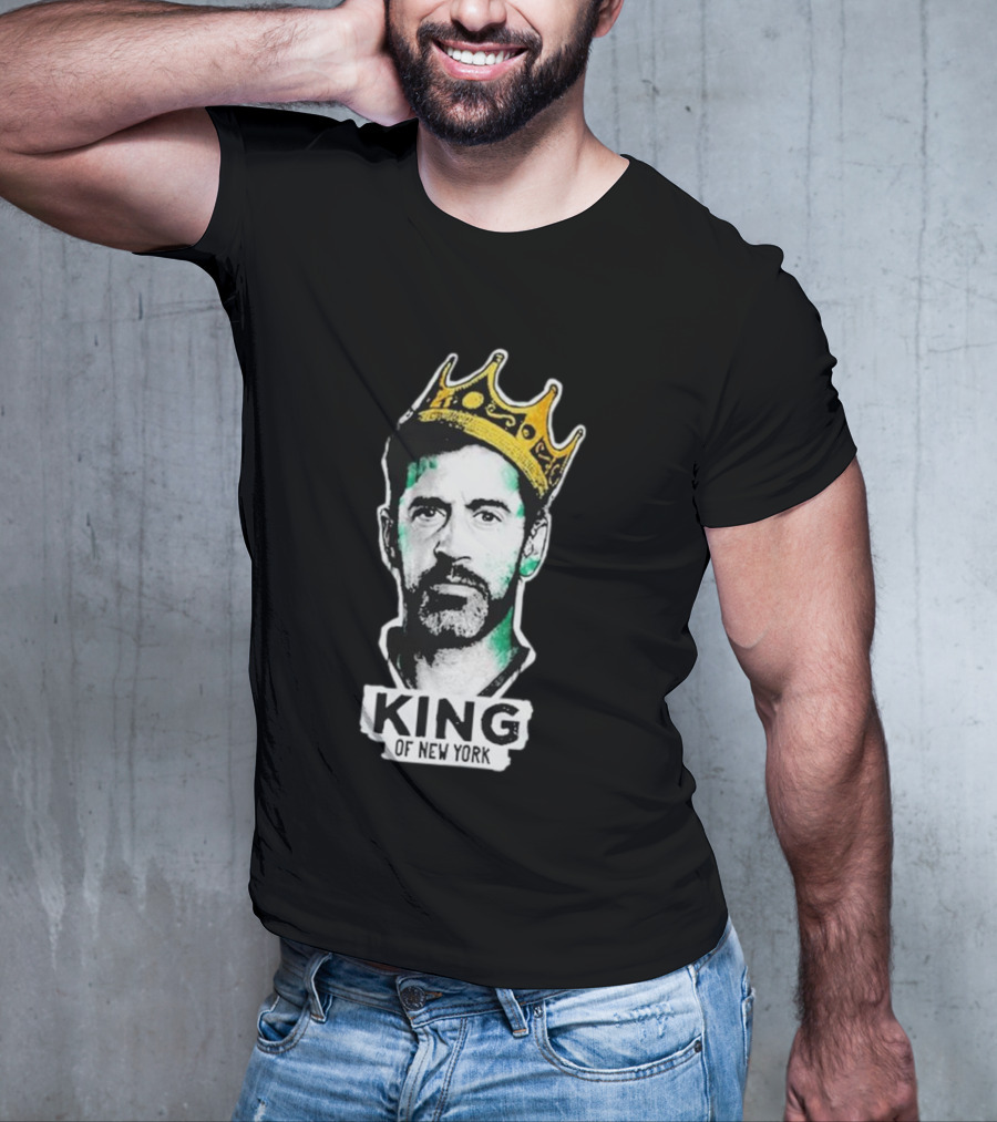 Aaron Rodgers King Of New York Wearing Crown T-Shirt