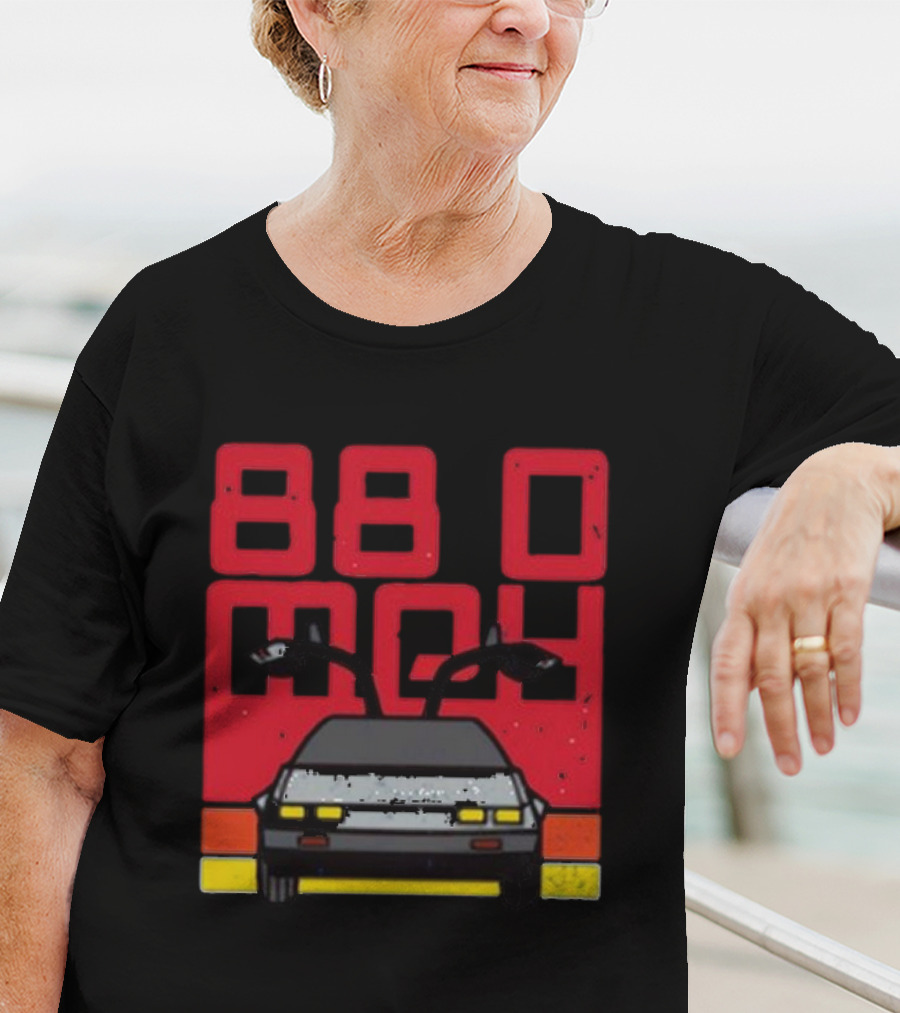 Back To The Future 88MPH DeLorean Time Machine Musical Retro T-Shirt