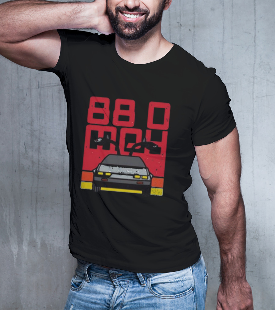 Back To The Future 88MPH DeLorean Time Machine Musical Retro T-Shirt